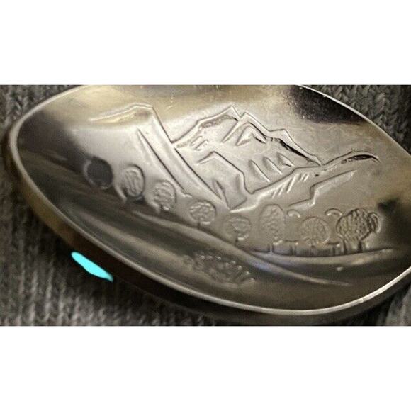 Vtg Rolex Spoon Bucherer of Switzerland Interlaken Silver Plated Mountains Trees - Picture 8 of 8